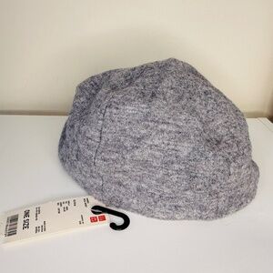 Uniqlo Structure Beret Wool Light Medium Grey